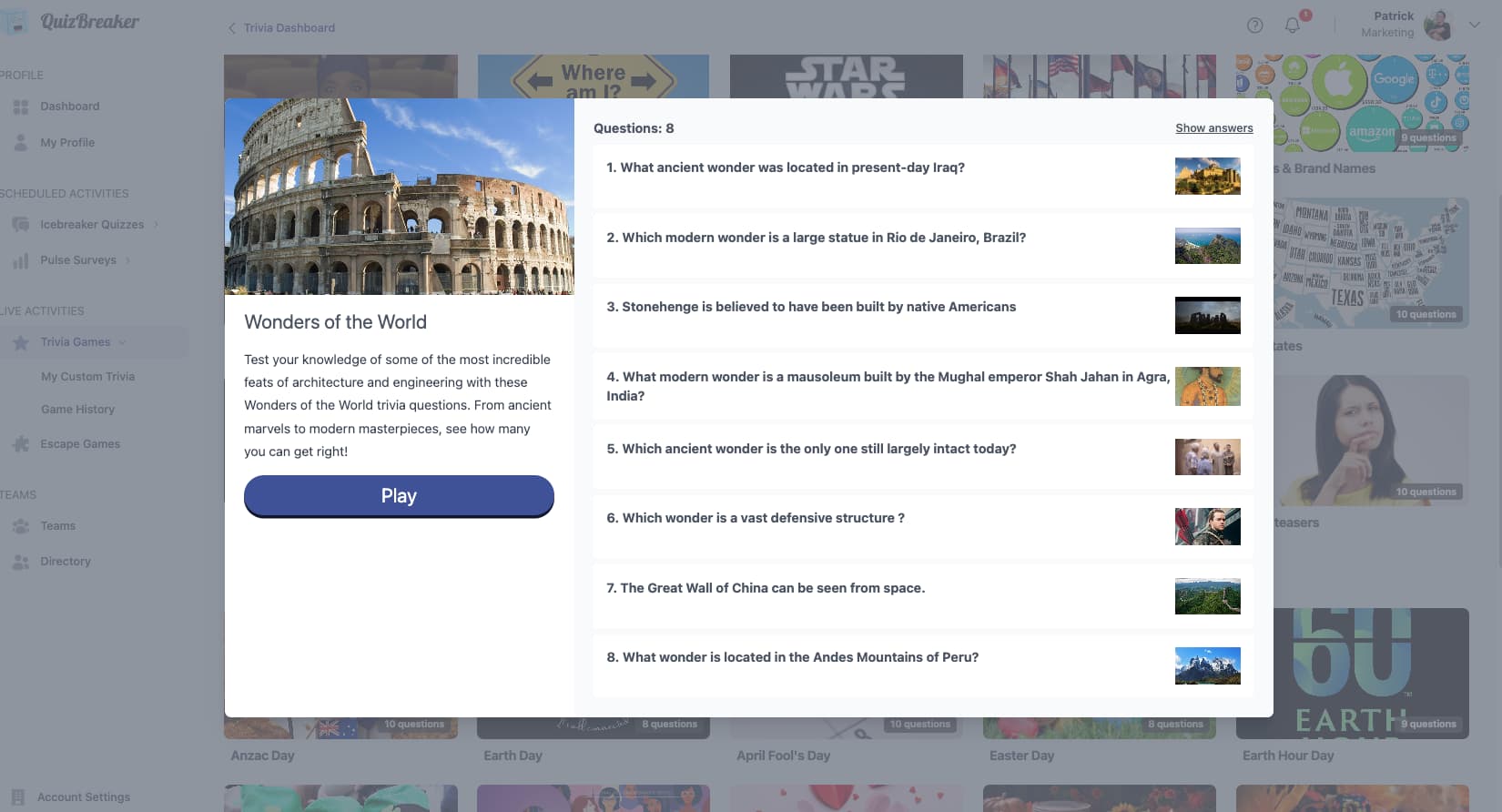 Choose Your Trivia